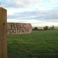 The signpost at the foot of Glastonbury Tor, England