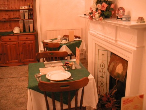 Dining room at the B & B in Salisbury, England