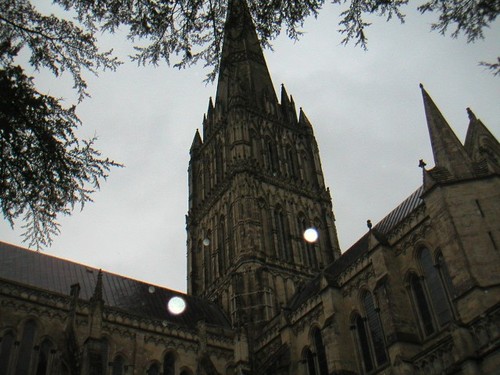 Salisbury Cathedral with orbs, England