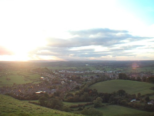 The view from Glastonbury Tor, England